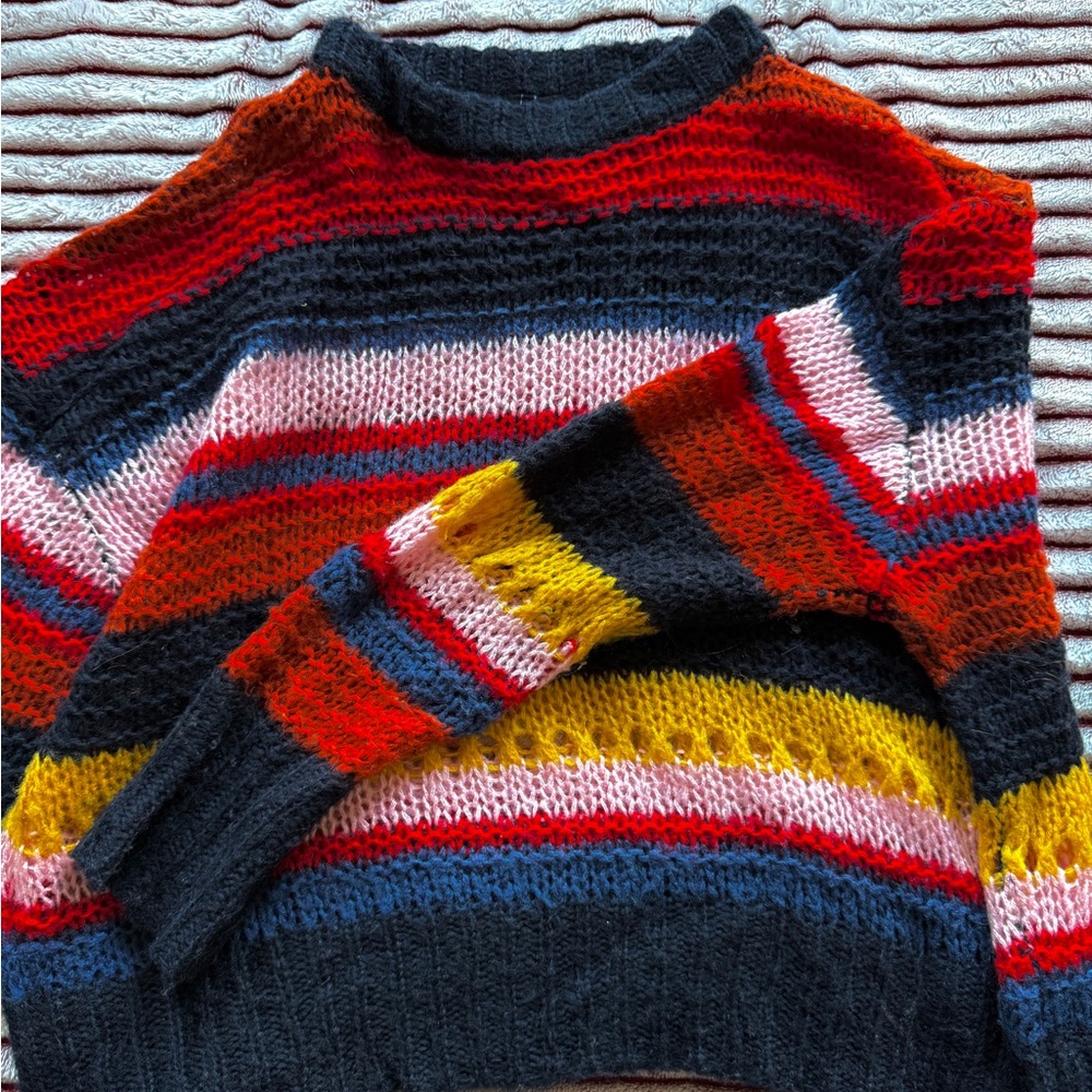 Moon & Madison Red Pink Crewneck Sweater